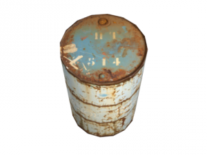 low poly barrel 3D Model