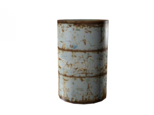 canna in poli basso Modello 3D