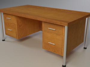 low poly desk 3D Model
