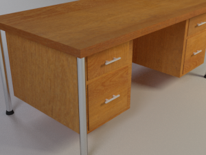 low poly desk 3D Model