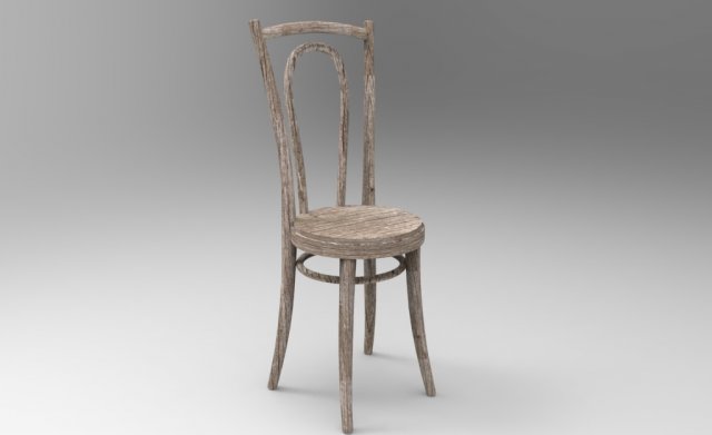 old wooden chair Modelo 3D .c4d .max .obj .3ds .fbx .stl .blend 