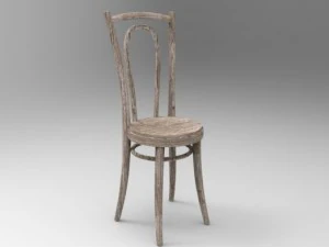 vecchia sedia di legno Modello 3D
