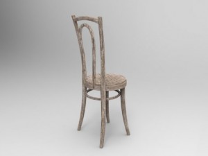 old wooden chair Modelo 3D