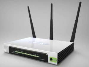 tp link tl wr1034nd 路由器 3d 低聚模型 3D 模型