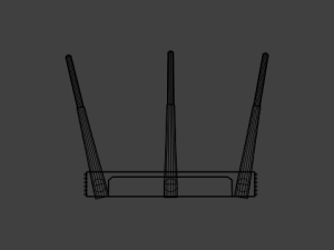 tplink tlwr1034nd router 3d low poly model 3D Model