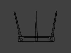 tplink tlwr1034nd router 3d low poly model 3D Model