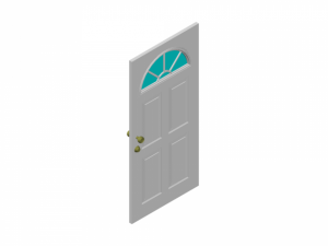 white door Model 3D