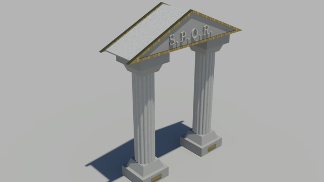 3d model of the roman arch Modèle 3D .c4d .max .obj .3ds .fbx .stl .blend 