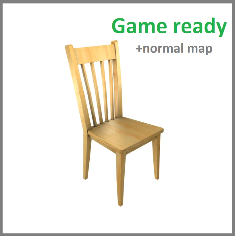 chair 3D Model .c4d .max .obj .3ds .fbx .stl .blend 