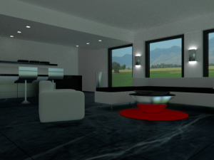 living room Modèle 3D