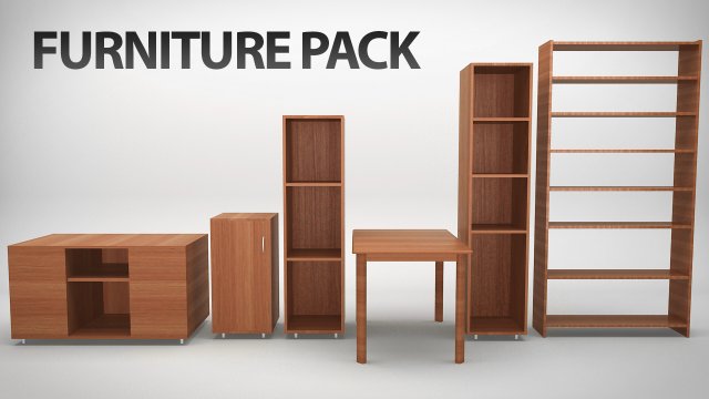 furniture pack 3D Model .c4d .max .obj .3ds .fbx .stl .blend