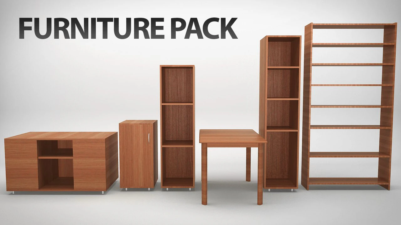 furniture pack 3D Model .c4d .max .obj .3ds .fbx .stl .blend 