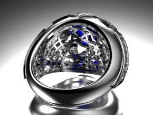 the sapphire ring 3D Print Model