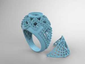 the sapphire ring 3D Print Model