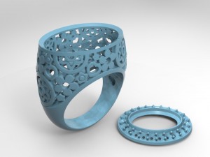 rose quarz ring 3D 프린트 모델