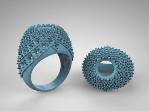 smoky quarz ring 3D Print Model