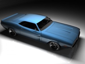 dodge charger 1969 low poly Modello 3D