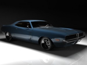 dodge charger 1969 low poly Modèle 3D