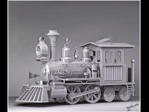 classic steam train 3D Модель