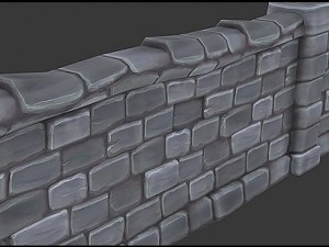 tiling stone walls 02 3D Модель