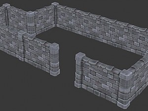tiling stone walls 02 Modello 3D