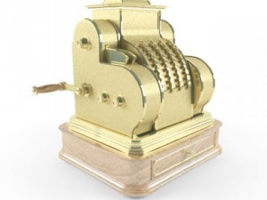 antique cash register 3D मॉडल