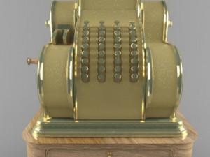 antique cash register 3D Модель