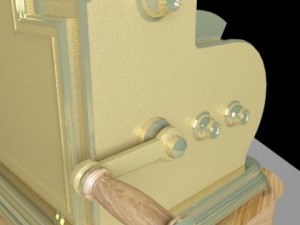 antique cash register 3D Модель