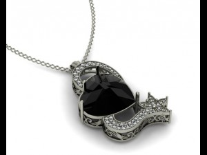 heart onyx pendant Modelo 3D