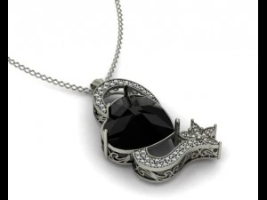 pingente de &ocirc;nix de cora&ccedil;&atilde;o Modelo 3D