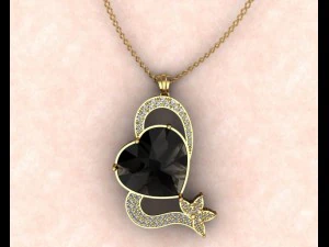heart onyx pendant 3D Model