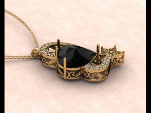 heart onyx pendant 3D Model