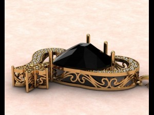 heart onyx pendant 3D Модель