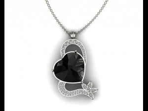 heart onyx pendant 3D Model