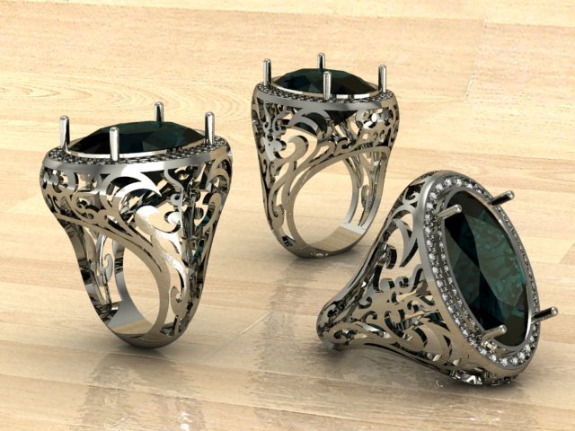 alxndrit ring Model 3D .c4d .max .obj .3ds .fbx .stl .blend