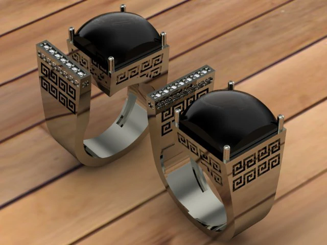 onyx ring 3D Model .c4d .max .obj .3ds .fbx .stl .blend