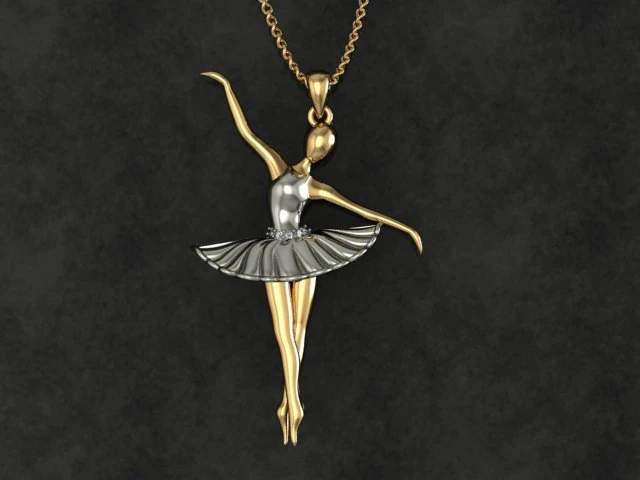 ballet pendant 3D Model .c4d .max .obj .3ds .fbx .stl .blend 