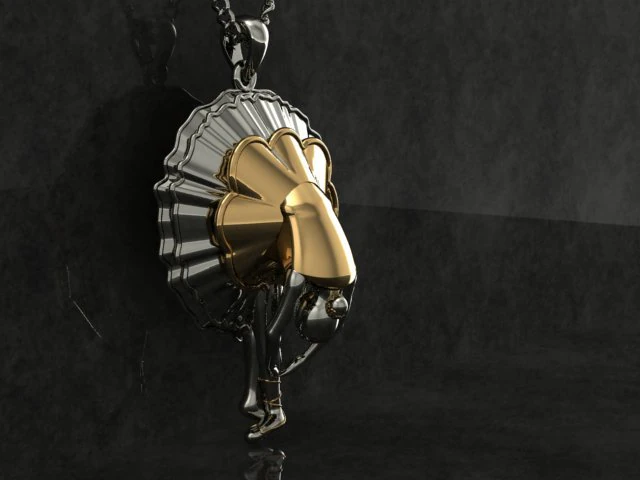 ballet dancer pendant 3D Model .c4d .max .obj .3ds .fbx .stl .blend 