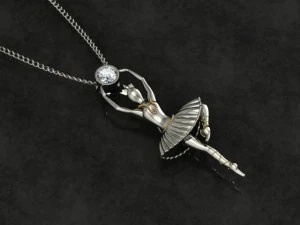 балетный кулон 2 3D Модель