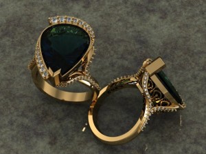 pear ring Modelo 3D