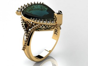 pear ring 3D 模型