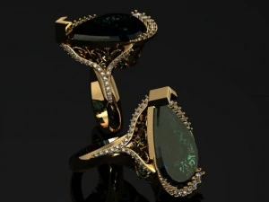 pear ring 3D Model