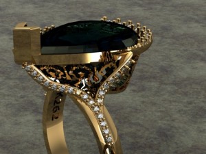 pear ring 3D 模型