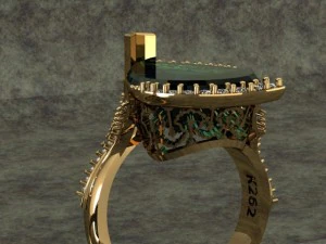 pear ring 3D Model