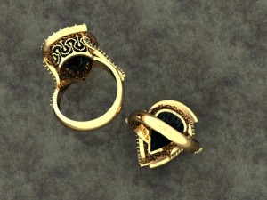 pear ring 3D 模型