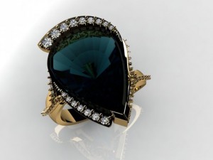 pear ring 3D 模型