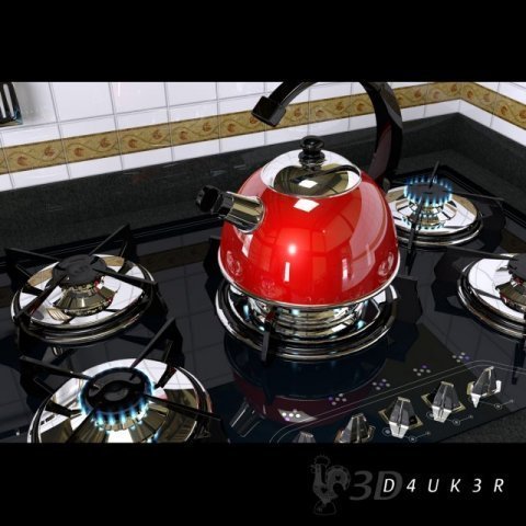 modern cooktop Modelo 3D .c4d .max .obj .3ds .fbx .stl .blend 