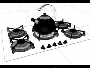 modern cooktop Modelo 3D