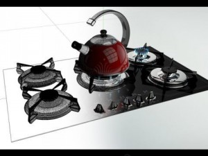 modern cooktop Modelo 3D
