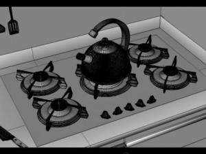 modern cooktop Modelo 3D